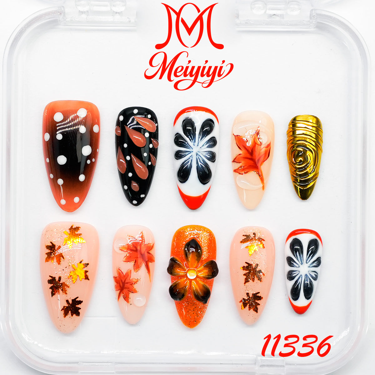 11336-MYY's designer original high-end design customized luxury hand-painted wearable nail art
