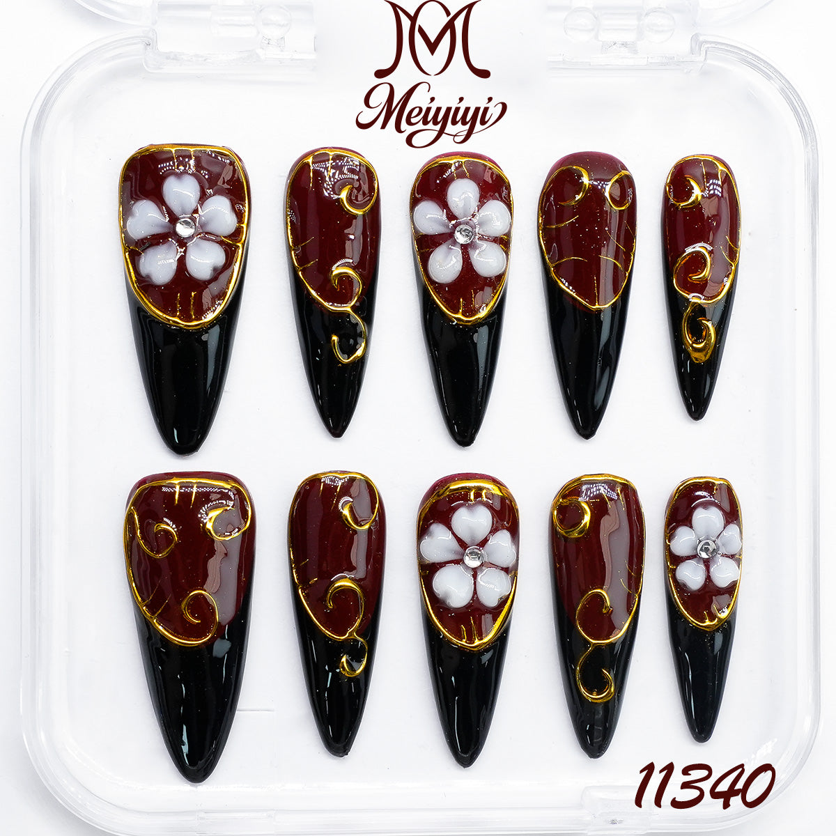 11340-MYY's designer original high-end design customized luxury hand-painted wearable nail art