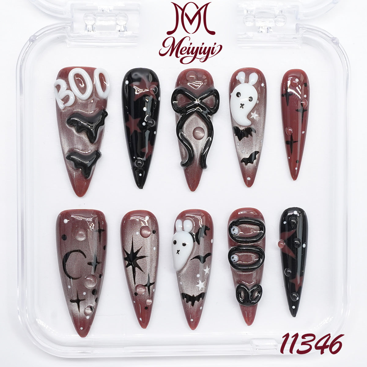 11346-MYY's designer original high-end design customized luxury hand-painted wearable nail art