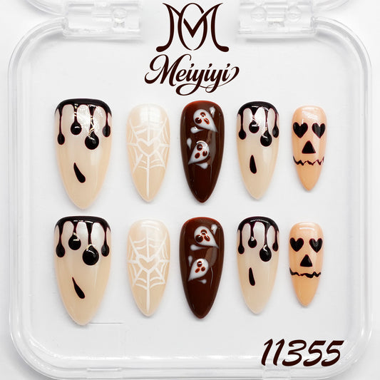 11355-MYY's designer original high-end design customized luxury hand-painted wearable nail art