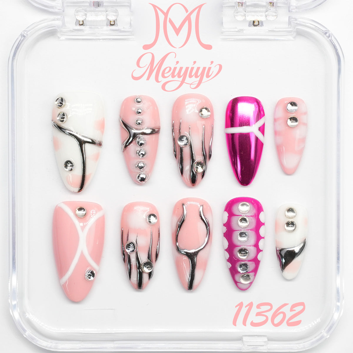 11362-MYY's designer original high-end design customized luxury hand-painted wearable nail art