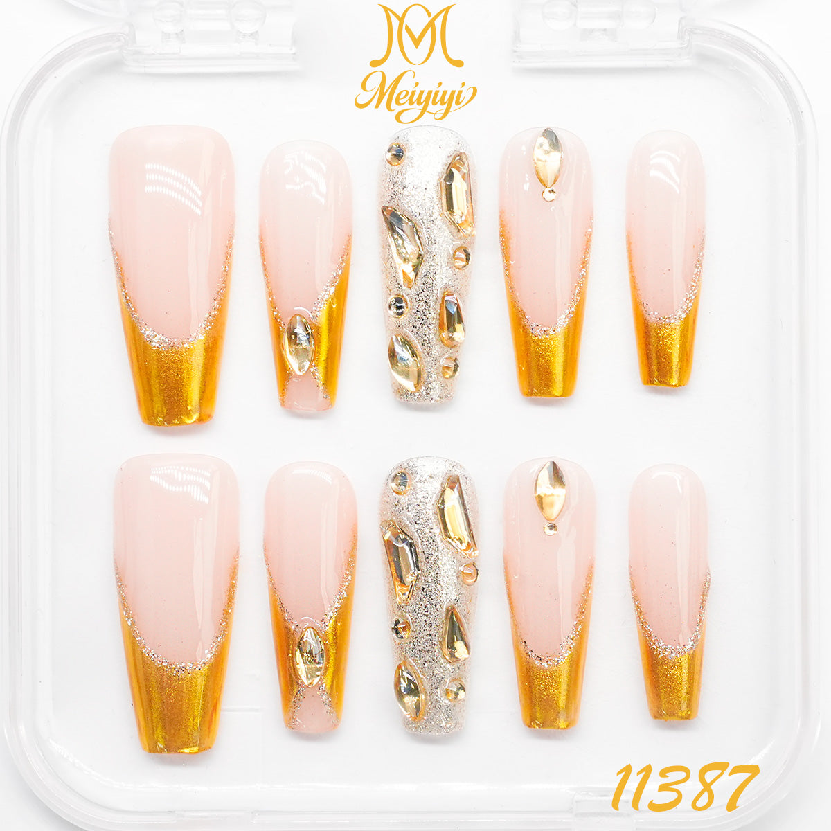 11387-MYY's designer original high-end design customized luxury hand-painted wearable nail art