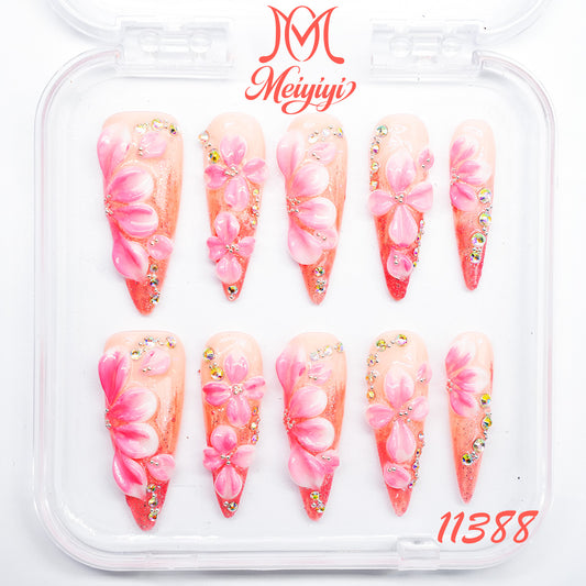 11388-MYY's designer original high-end design customized luxury hand-painted wearable nail art