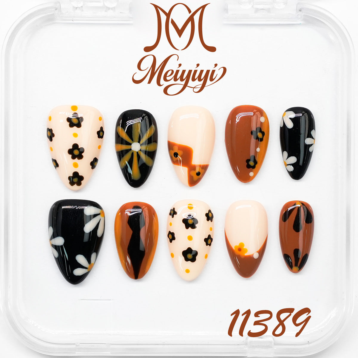 11389-MYY's designer original high-end design customized luxury hand-painted wearable nail art