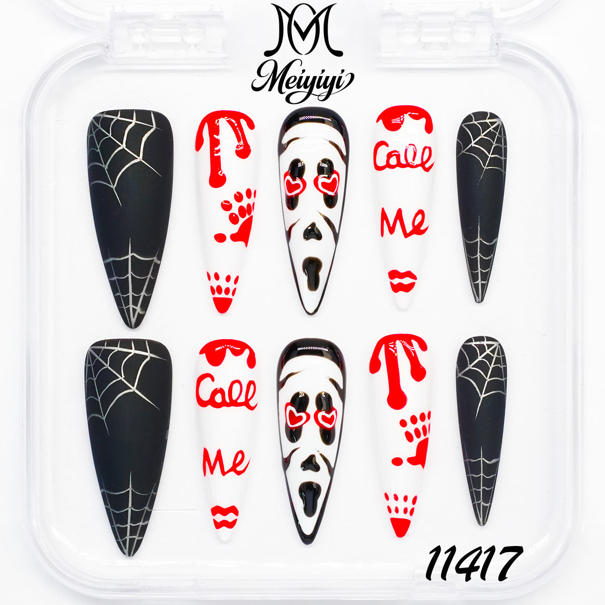 11417-MYY's designer original high-end design customized luxury hand-painted wearable nail art