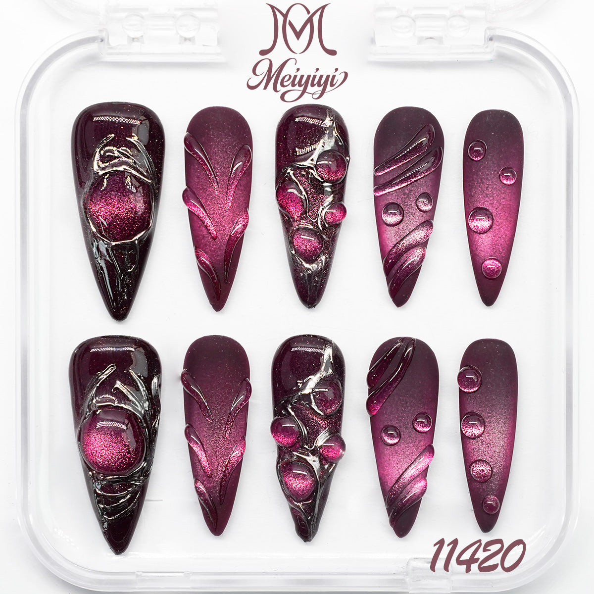 11420-MYY's designer original high-end design customized luxury hand-painted wearable nail art