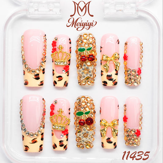 11435-MYY's designer original high-end design customized luxury hand-painted wearable nail art