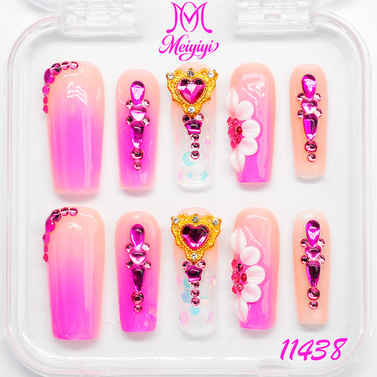 11438-MYY's designer original high-end design customized luxury hand-painted wearable nail art