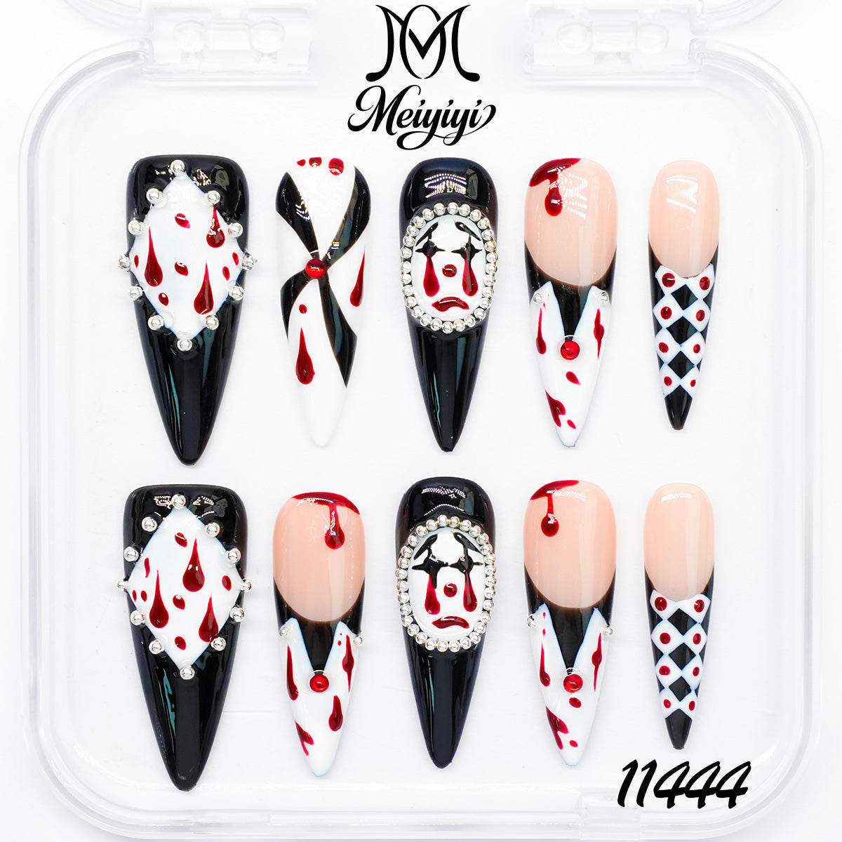 11444-MYY's designer original high-end design customized luxury hand-painted wearable nail art