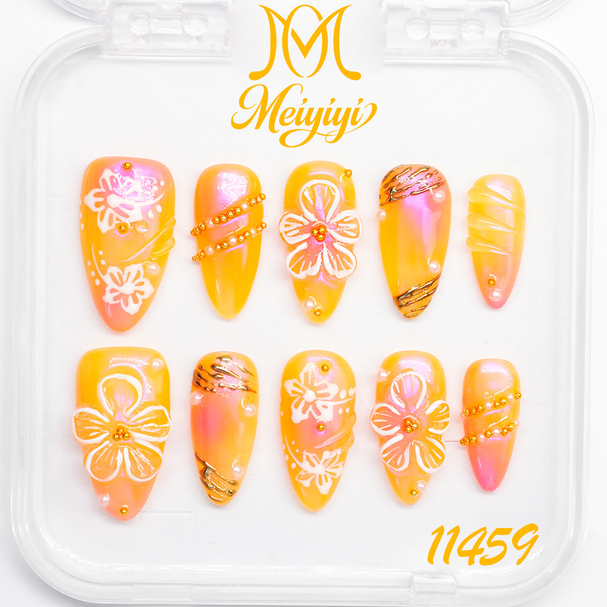 11459-MYY's designer original high-end design customized luxury hand-painted wearable nail art