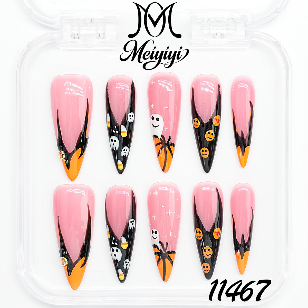 11467-MYY's designer original high-end design customized luxury hand-painted wearable nail art