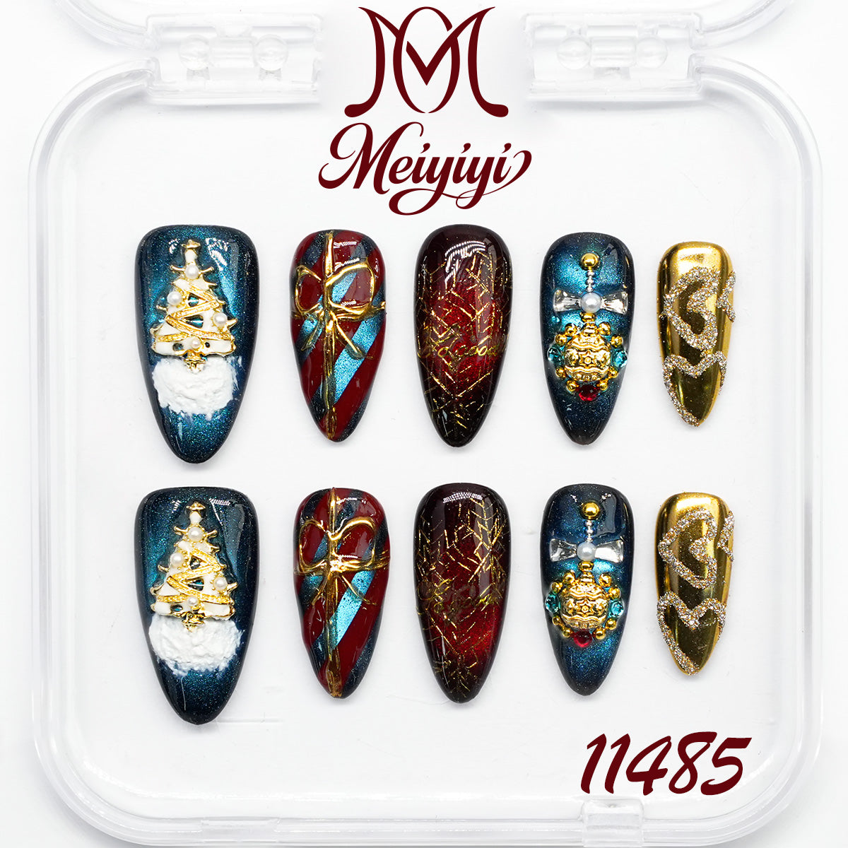 11485-MYY's designer original high-end design customized luxury hand-painted wearable nail art