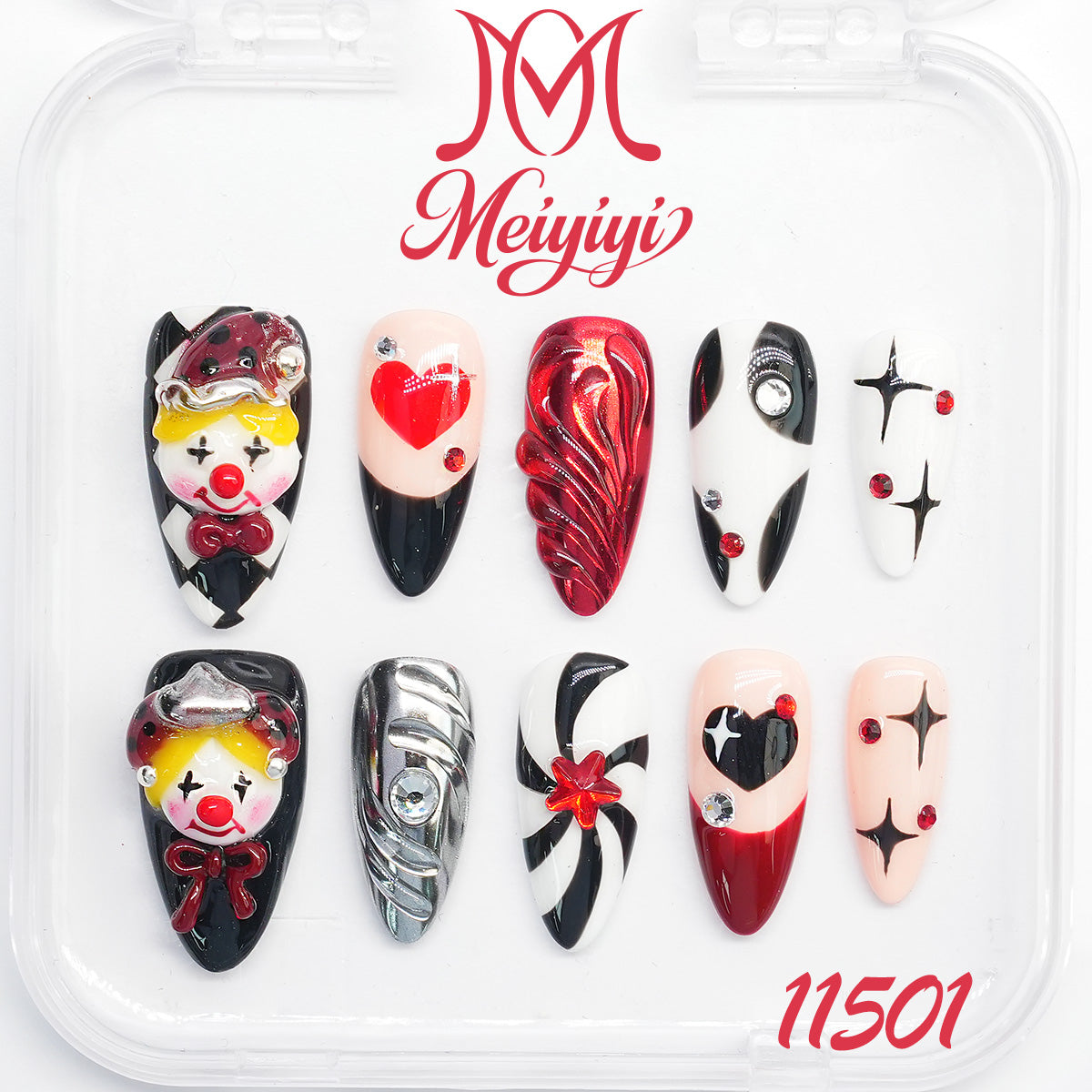 11501-MYY's designer original high-end design customized luxury hand-painted wearable nail art