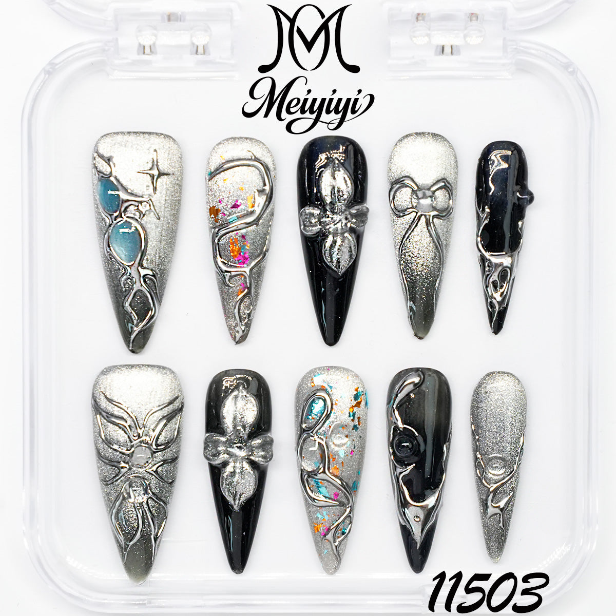 11503-MYY's designer original high-end design customized luxury hand-painted wearable nail art