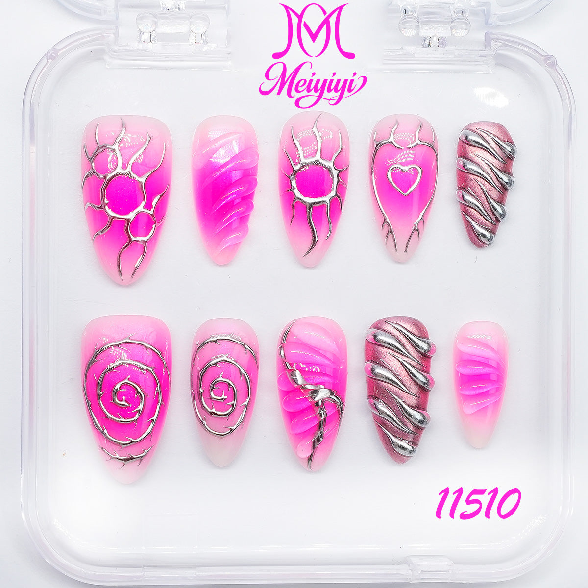 11510-MYY's designer original high-end design customized luxury hand-painted wearable nail art