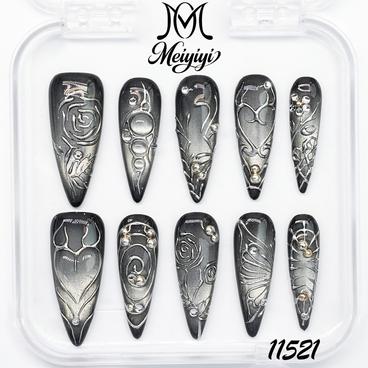 11521-MYY's designer original high-end design customized luxury hand-painted wearable nail art