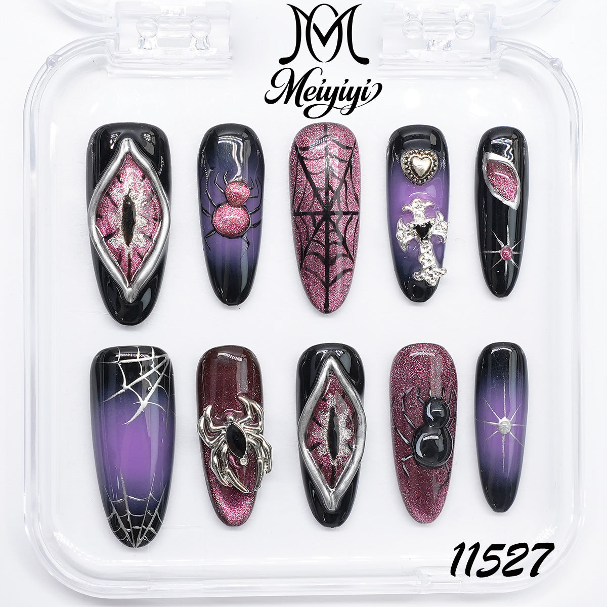 11527-MYY's designer original high-end design customized luxury hand-painted wearable nail art