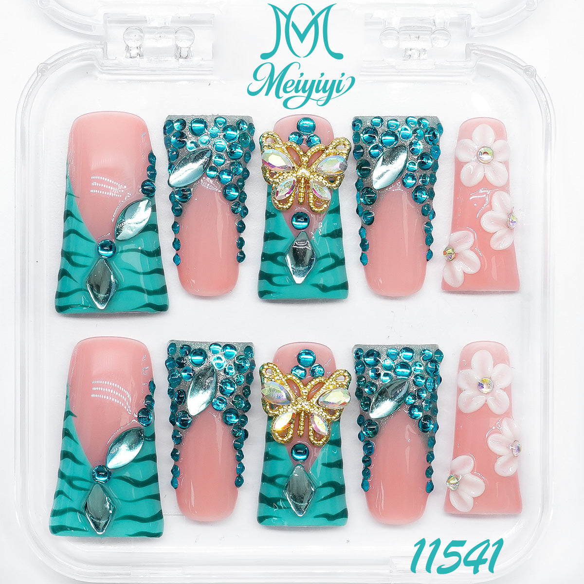 11541-MYY's designer original high-end design customized luxury hand-painted wearable nail art
