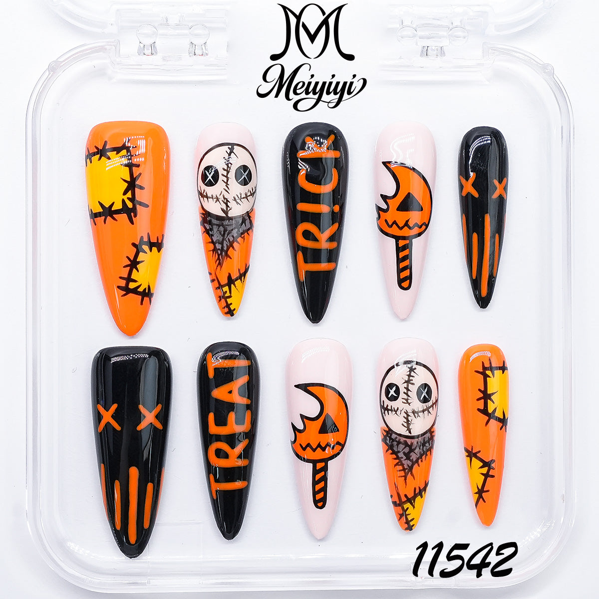 11542-MYY's designer original high-end design customized luxury hand-painted wearable nail art