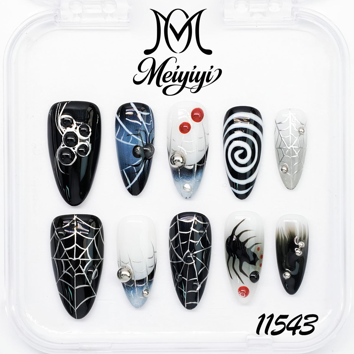 11543-MYY's designer original high-end design customized luxury hand-painted wearable nail art