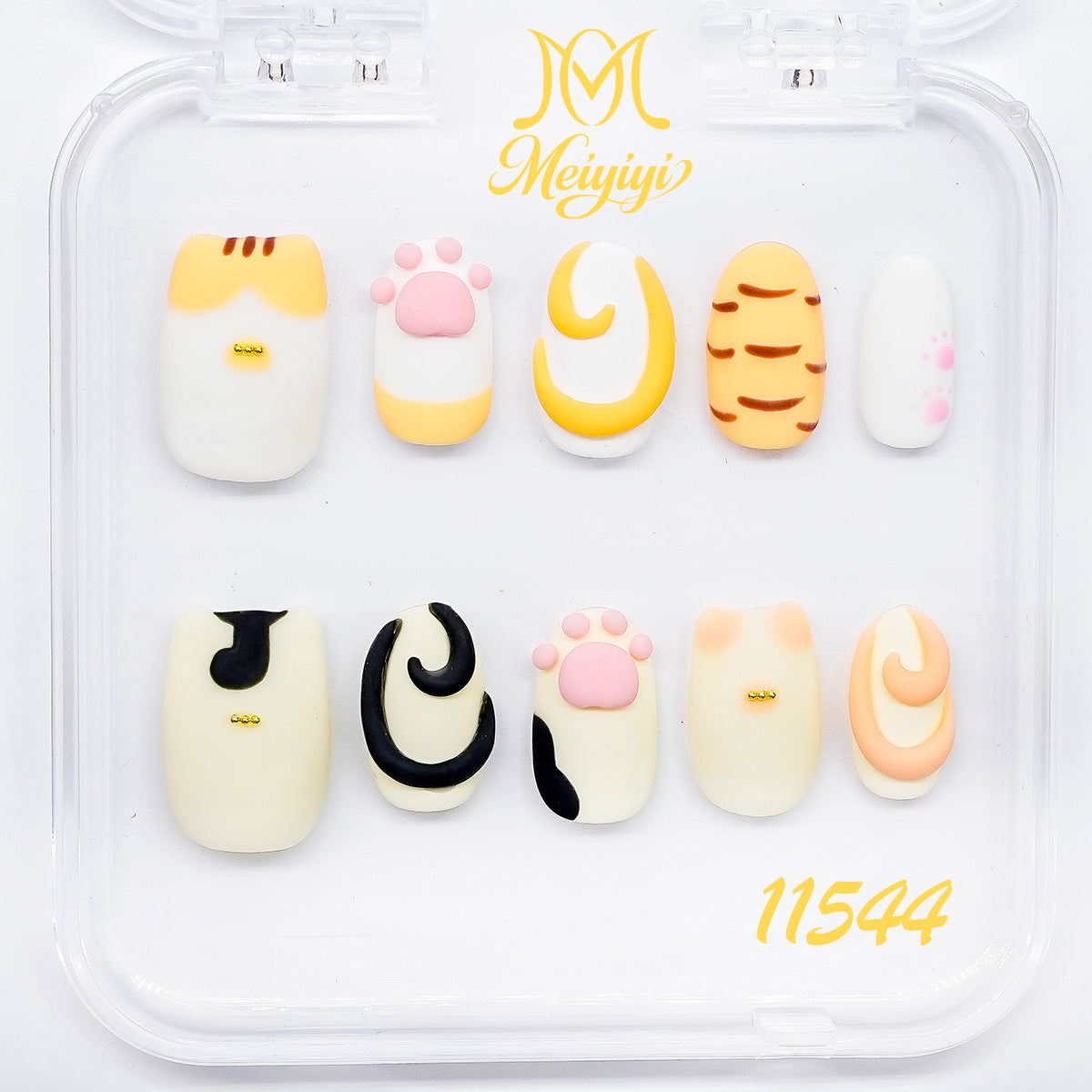 11544-MYY's designer original high-end design customized luxury hand-painted wearable nail art