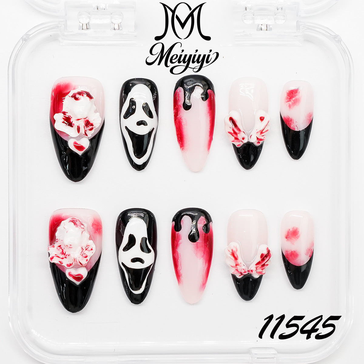 11545-MYY's designer original high-end design customized luxury hand-painted wearable nail art