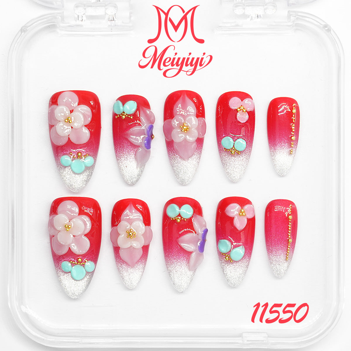 11550-MYY's designer original high-end design customized luxury hand-painted wearable nail art