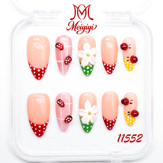 11552-MYY's designer original high-end design customized luxury hand-painted wearable nail art