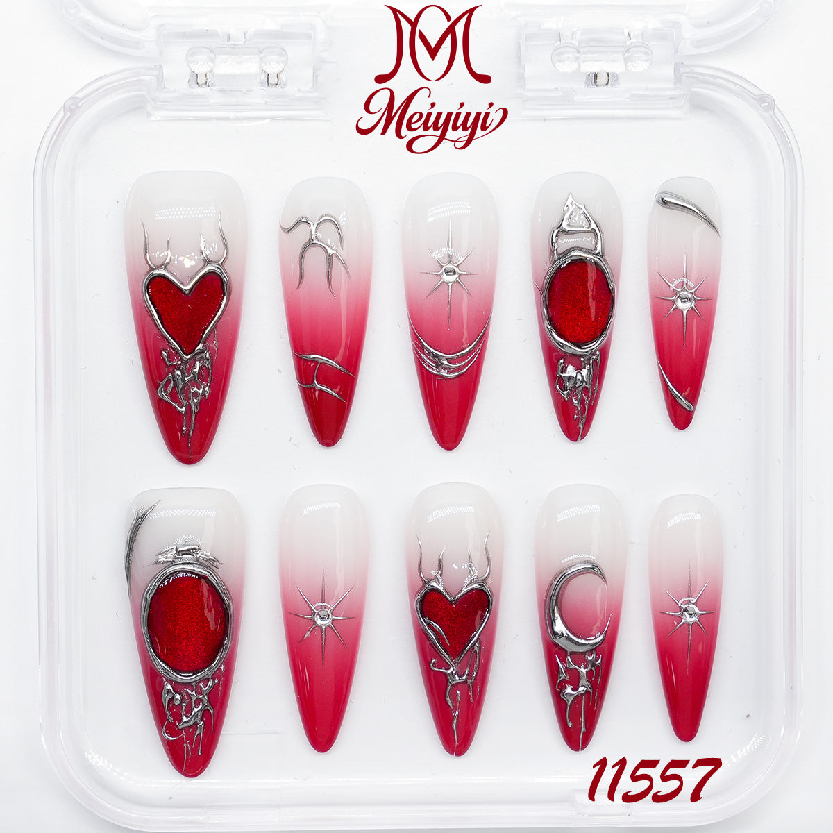 11557-MYY's designer original high-end design customized luxury hand-painted wearable nail art