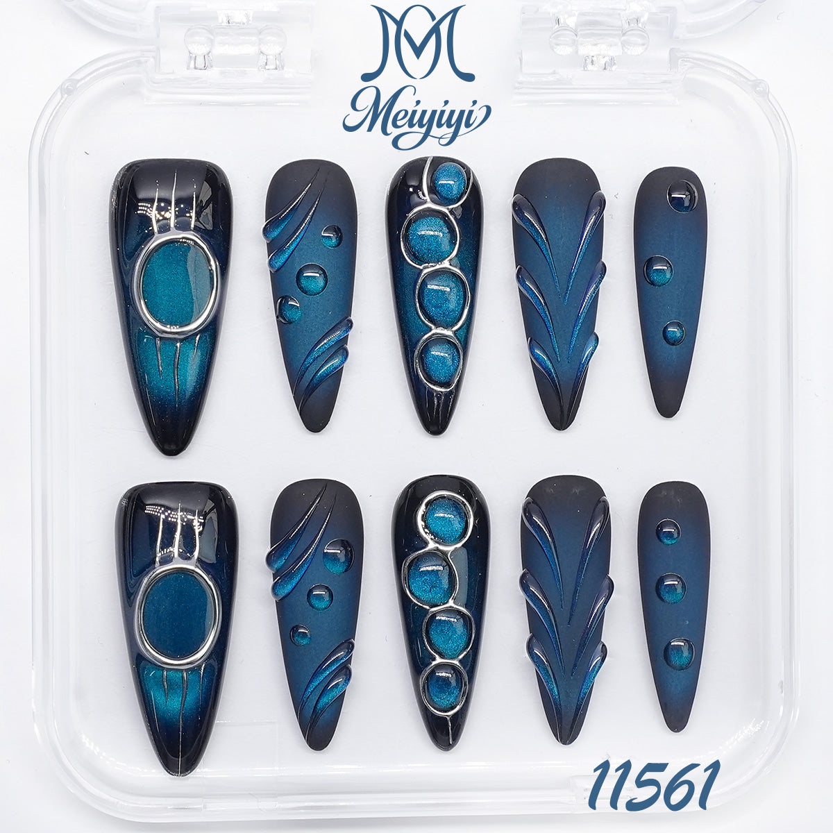 11561-MYY's designer original high-end design customized luxury hand-painted wearable nail art