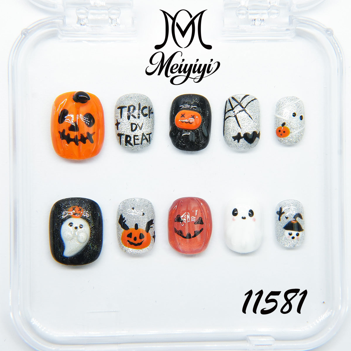 11581-MYY's designer original high-end design customized luxury hand-painted wearable nail art