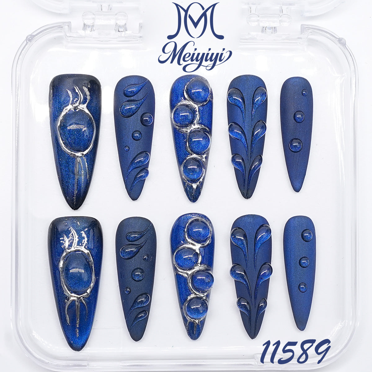 11589-MYY's designer original high-end design customized luxury hand-painted wearable nail art