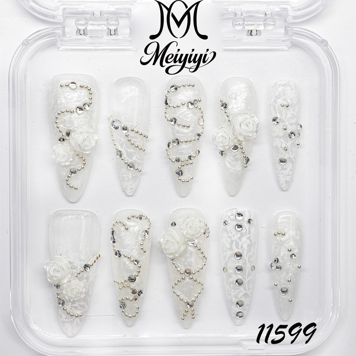 11599-MYY's designer original high-end design customized luxury hand-painted wearable nail art