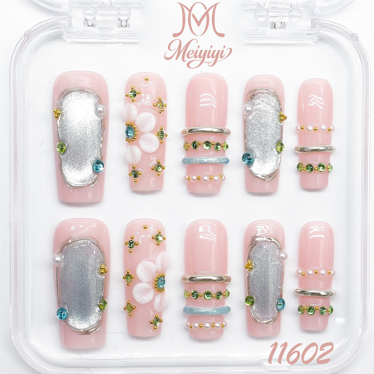 11602-MYY's designer original high-end design customized luxury hand-painted wearable nail art