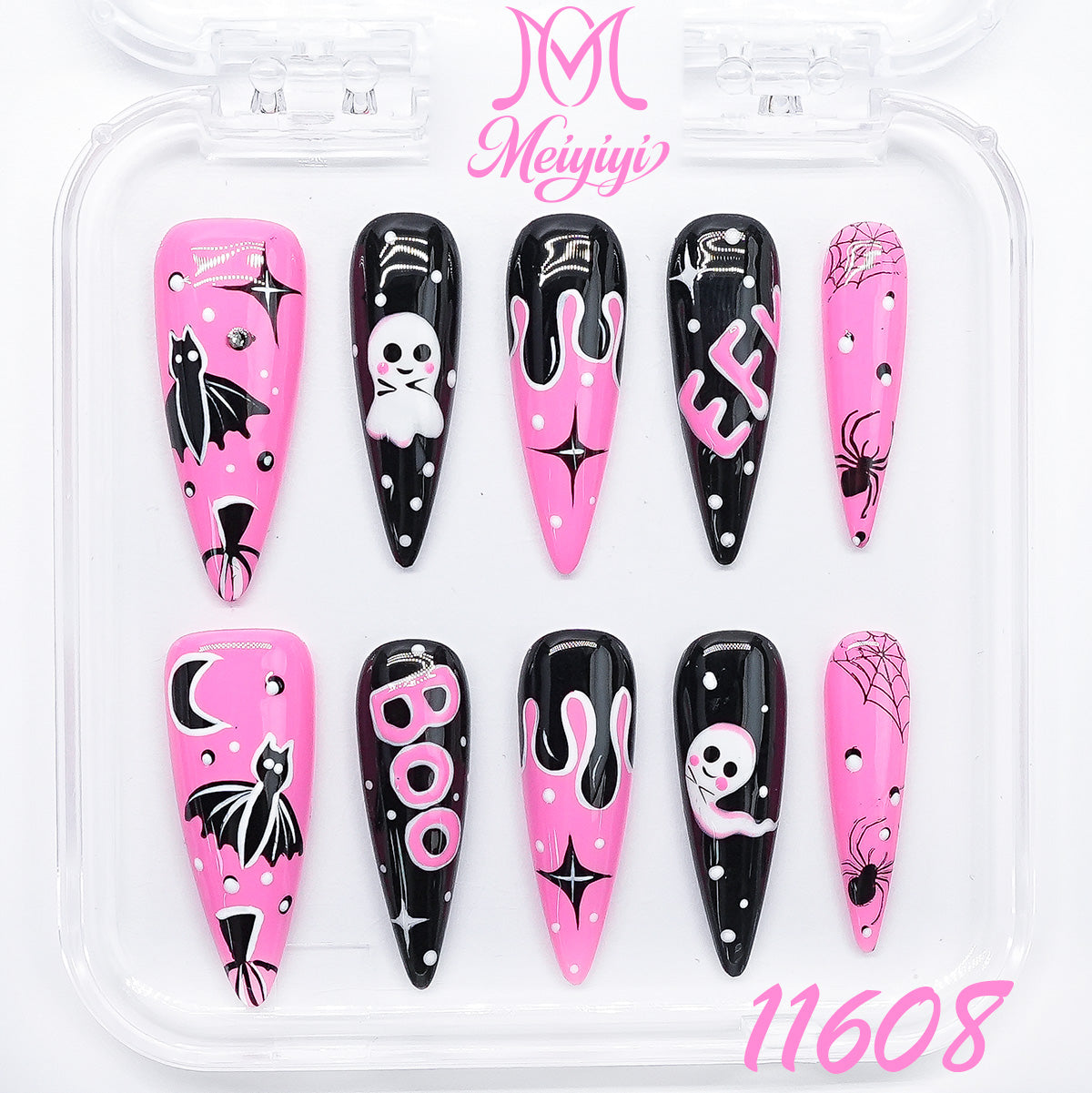 11608-MYY's designer original high-end design customized luxury hand-painted wearable nail art