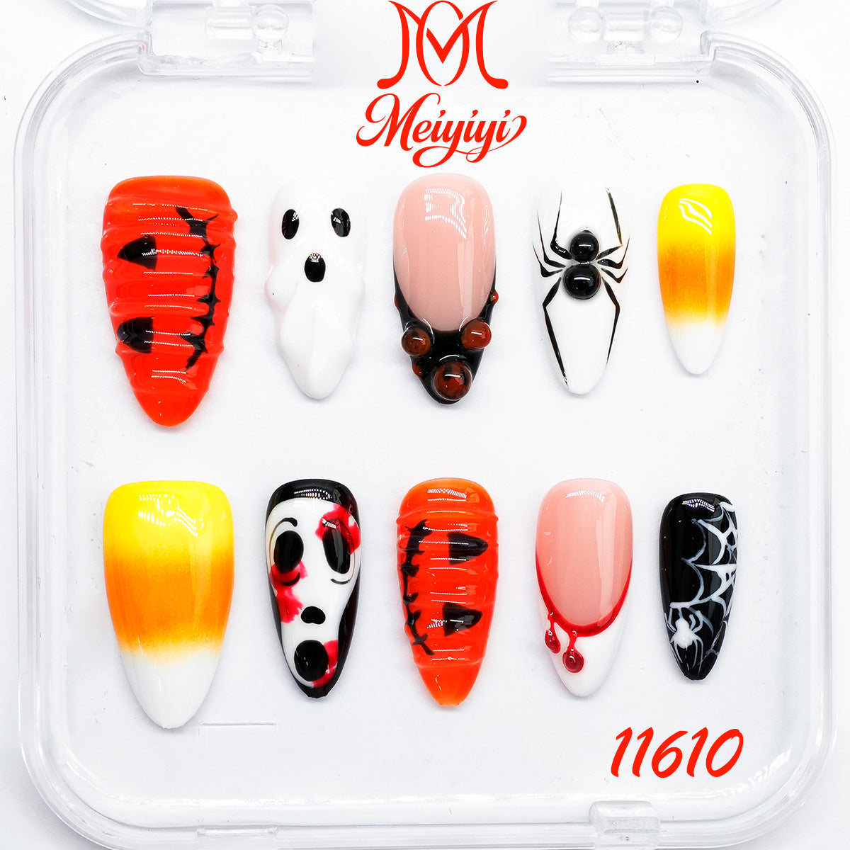 11610-MYY's designer original high-end design customized luxury hand-painted wearable nail art