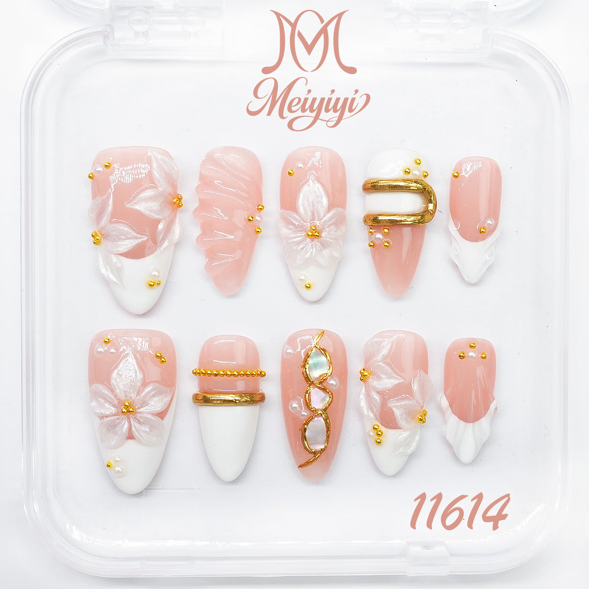 11614-MYY's designer original high-end design customized luxury hand-painted wearable nail art