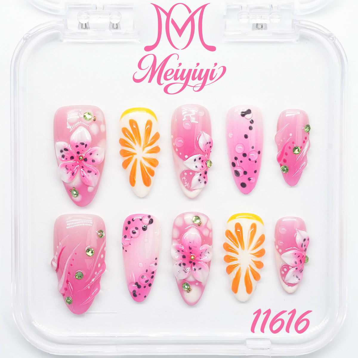 11616-MYY's designer original high-end design customized luxury hand-painted wearable nail art