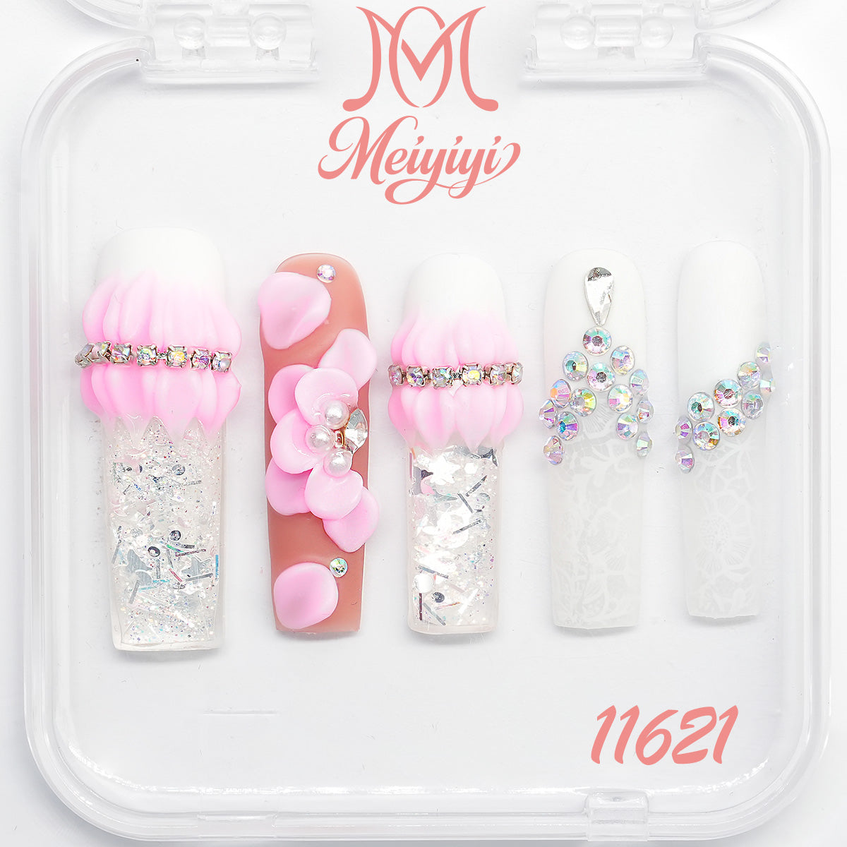 11621-MYY's designer original high-end design customized luxury hand-painted wearable nail art