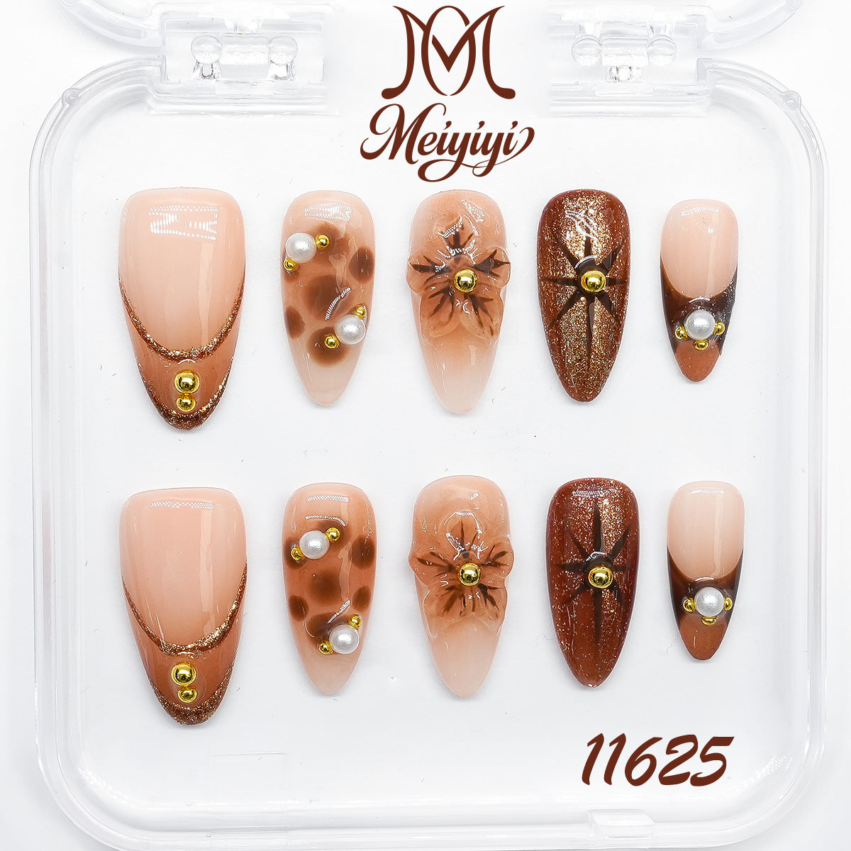 11625-MYY's designer original high-end design customized luxury hand-painted wearable nail art