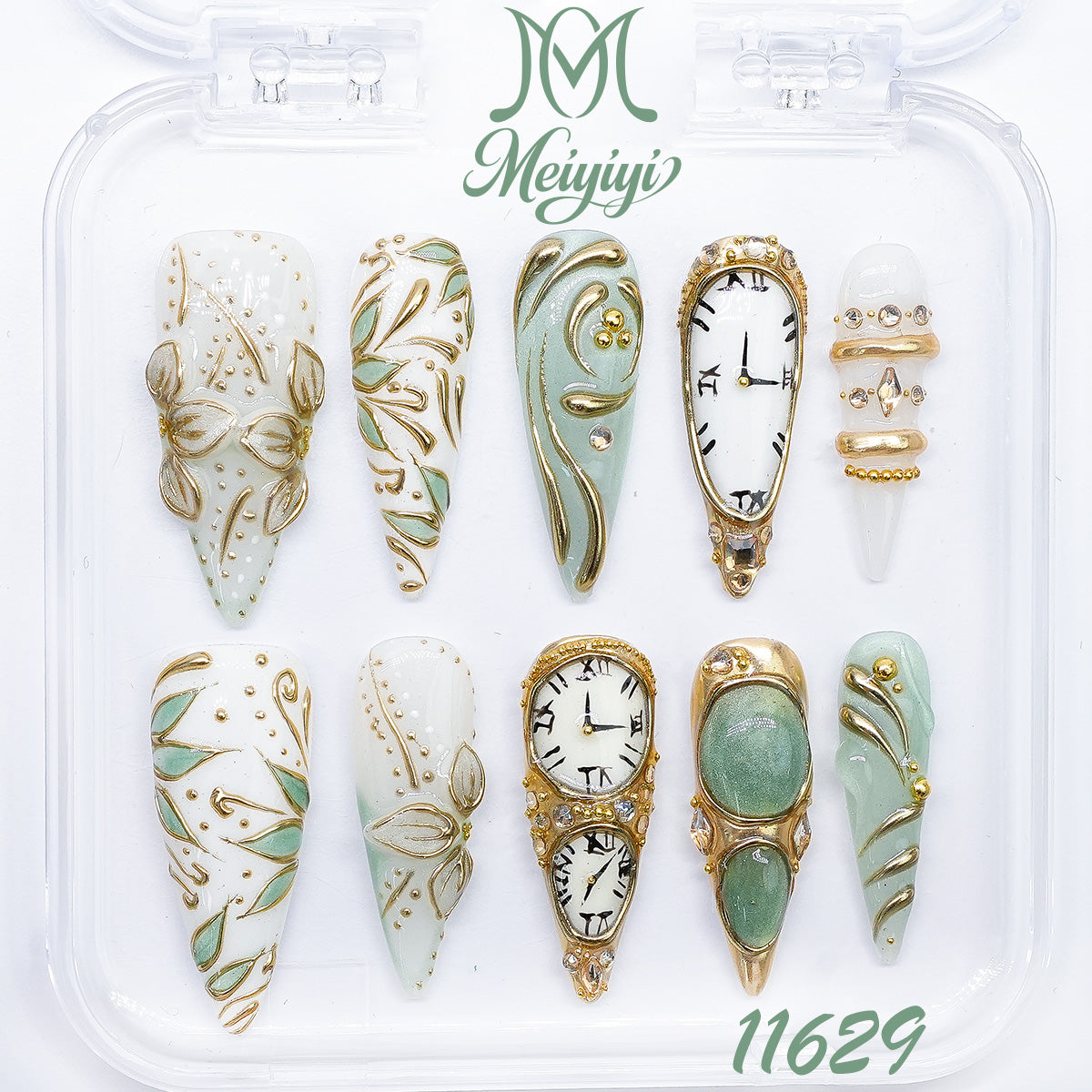 11629-MYY's designer original high-end design customized luxury hand-painted wearable nail art