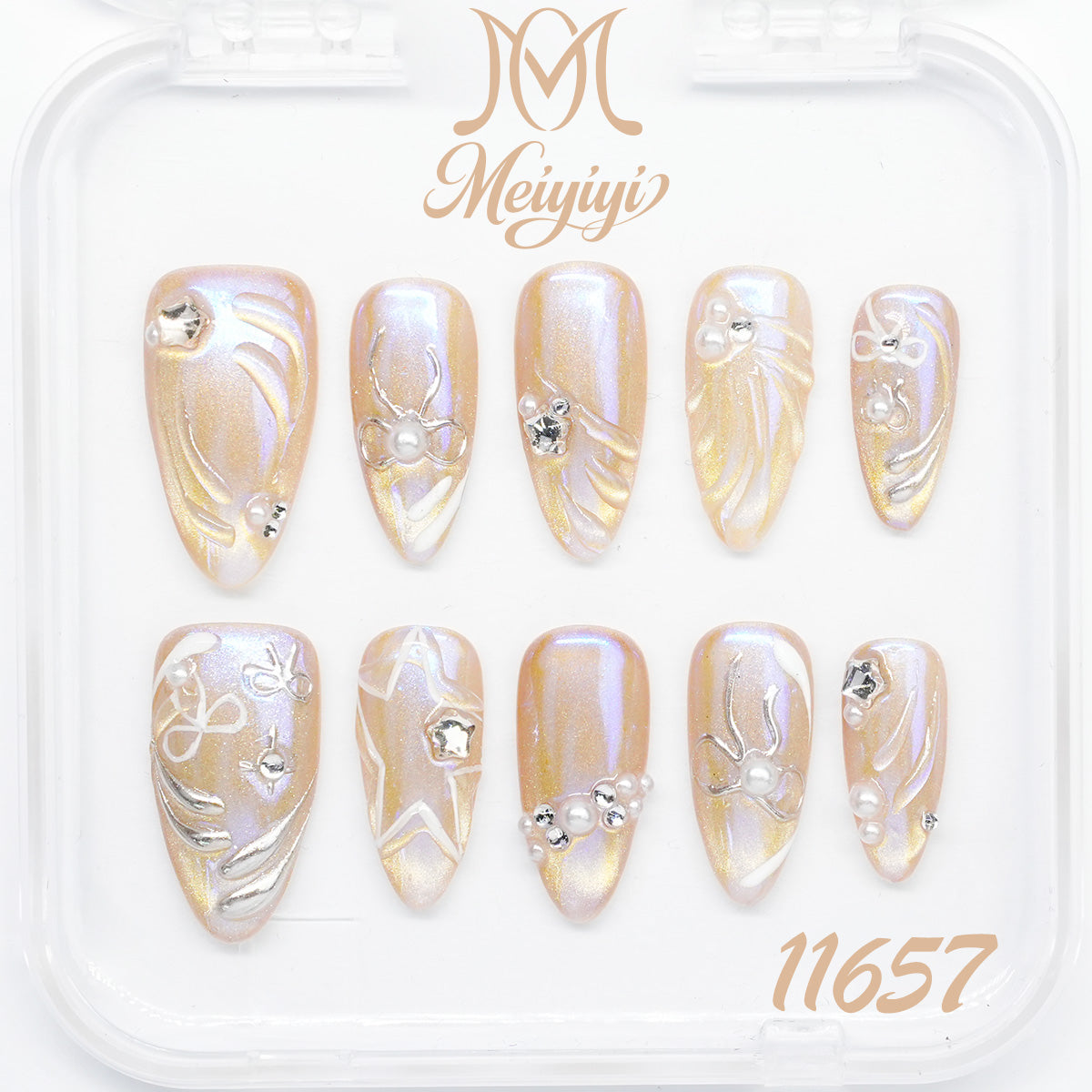 11657-MYY's designer original high-end design customized luxury hand-painted wearable nail art
