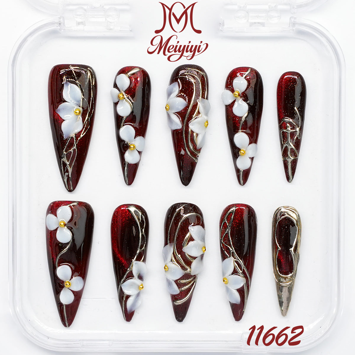 11662-MYY's designer original high-end design customized luxury hand-painted wearable nail art