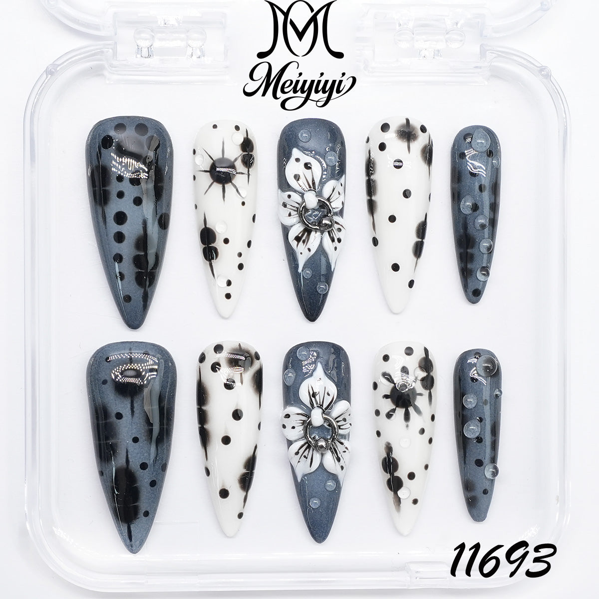 11693-MYY's designer original high-end design customized luxury hand-painted wearable nail art