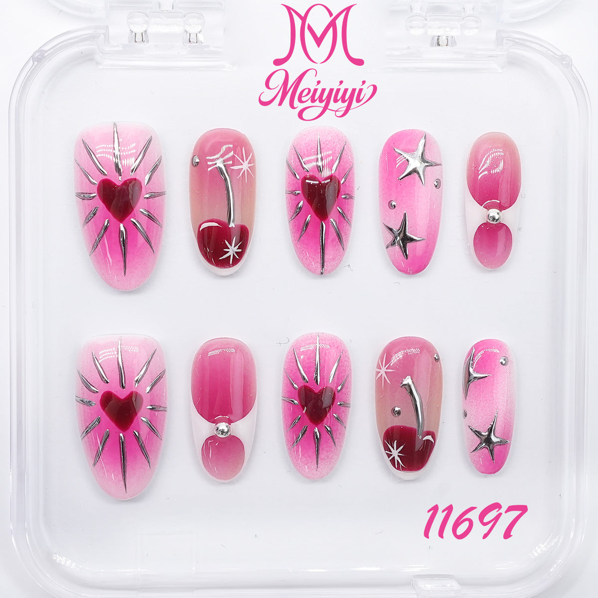 11697-MYY's designer original high-end design customized luxury hand-painted wearable nail art