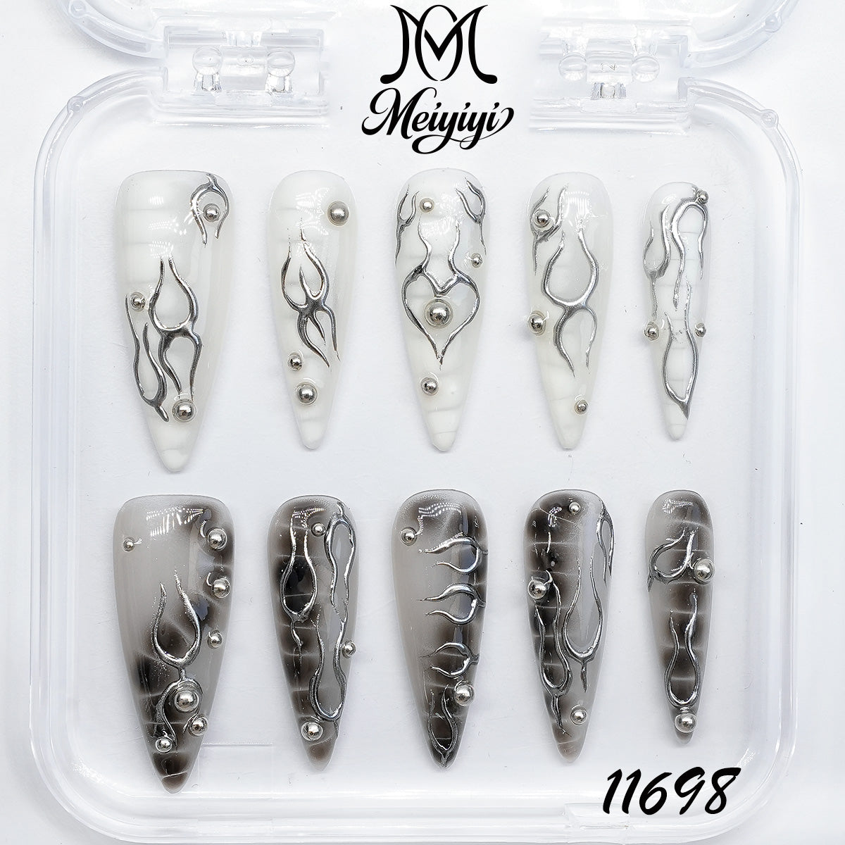 11698-MYY's designer original high-end design customized luxury hand-painted wearable nail art