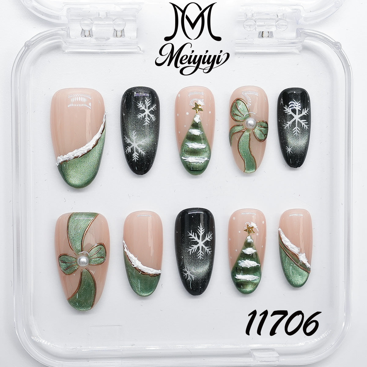 11706-MYY's designer original high-end design customized luxury hand-painted wearable nail art