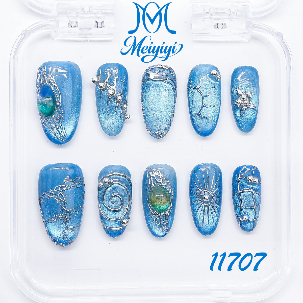 11707-MYY's designer original high-end design customized luxury hand-painted wearable nail art