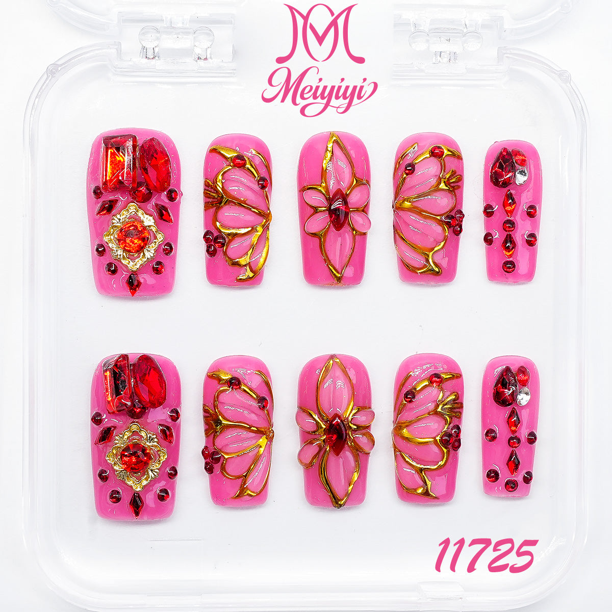 11725-MYY's designer original high-end design customized luxury hand-painted wearable nail art