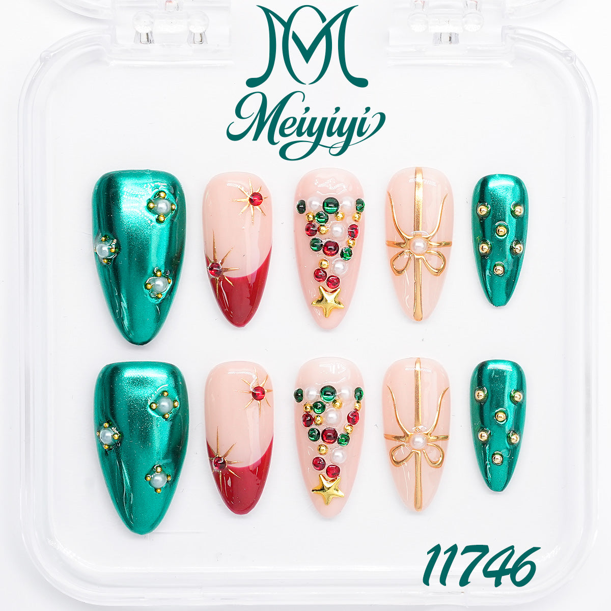 11746-MYY's designer original high-end design customized luxury hand-painted wearable nail art